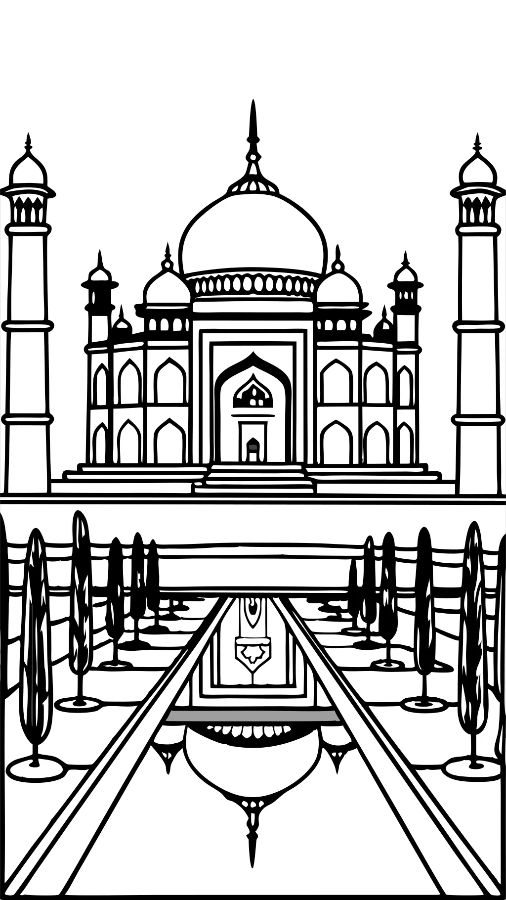 taj mahal coloring page